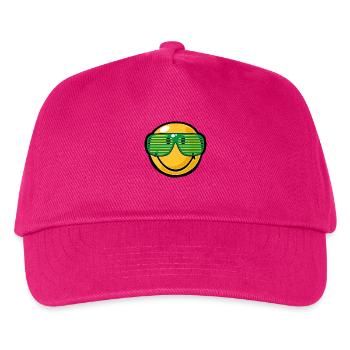 Smiley Sunglasses - Kinder Basecap - Fuchsia - Vorne