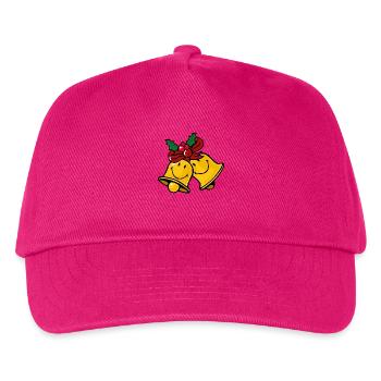 Smiley Christmas Bells - Kinder Basecap - Fuchsia - Vorne