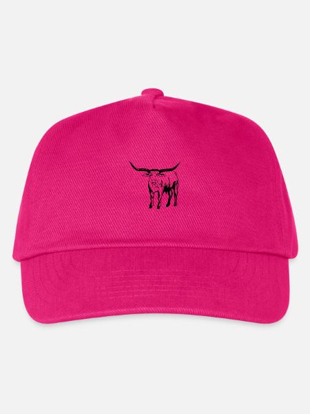 Texas Longhorn Buffalo - Kinder Basecap - Fuchsia