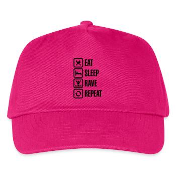 Eat sleep rave repeat - Kids’ Baseball Cap - fuchsia - Front