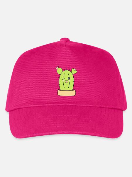 Kawaii Kaktus, Kakteen, Sukkulenten, Pflanze cute - Kinder Basecap - Fuchsia