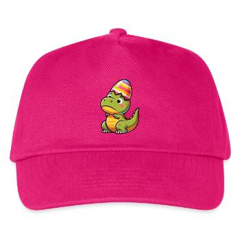 Oster T-Rex in Eierschale, Tollpatschig - Kinder Basecap - Fuchsia - Vorne