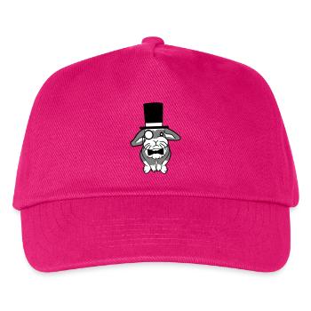 Mr. Bunny Gentleman Top Hat Monocle Glasses - Kids’ Baseball Cap - fuchsia - Front