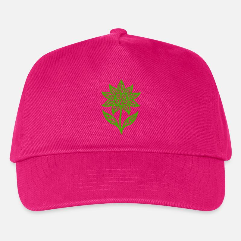 Kreative Blume mit Tribalmuster - Farbe variabel - Kinder Basecap - Fuchsia