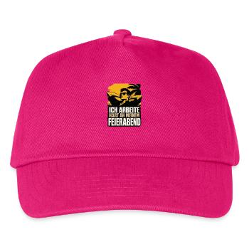 Ich arbeite hart am Feierabend - Kinder Basecap - Fuchsia - Vorne