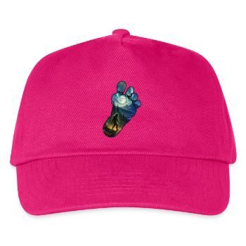 Bigfoot Footprint – Sasquatch Outdoor-Wanderung - Kinder Basecap - Fuchsia - Vorne