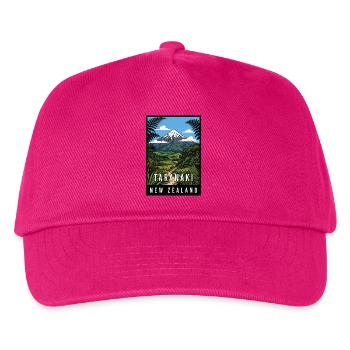 Erleben Sie den Taranaki Mountain in Neuseeland - Kinder Basecap - Fuchsia - Vorne