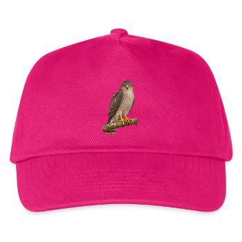 Habicht auf dem Ast - Kinder Basecap - Fuchsia - Vorne