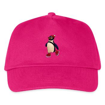 Schlittschuhpinguin - Kinder Basecap - Fuchsia - Vorne