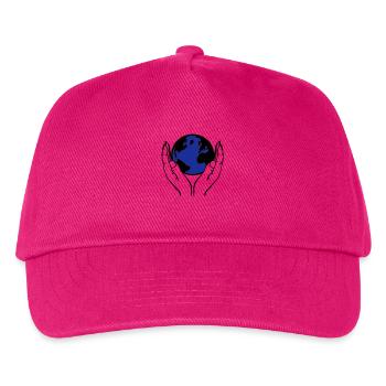 world in hands - Kids’ Baseball Cap - fuchsia - Front