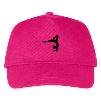 yoga gymnastik sport turnen ballette maedchen frau - Kinder Basecap - Fuchsia - Vorne