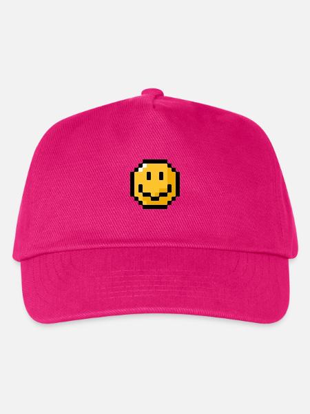 Smiley pixel - Kinder Basecap - Fuchsia