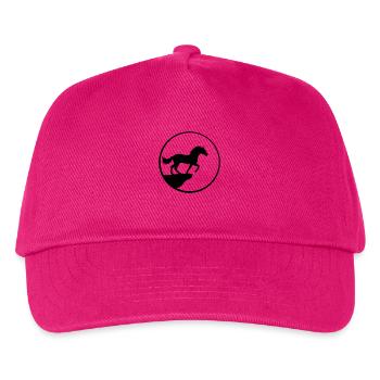 Klippe Mond Stehendes Pferd - Kinder Basecap - Fuchsia - Vorne