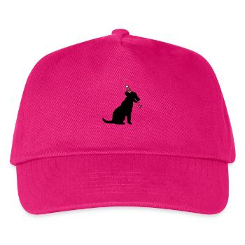 Hund Geburtstag Silvester Party Hut Feiern Tröte - Kinder Basecap - Fuchsia - Vorne