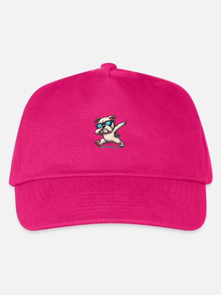 dog dabbing bulldog - Kinder Basecap - Fuchsia