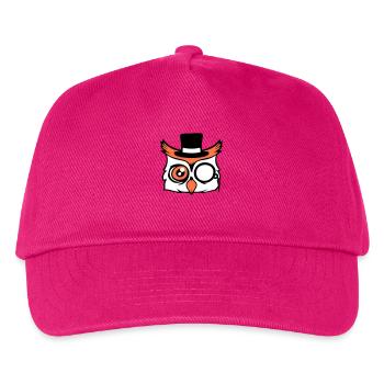 Sir hibou chapeau haut de forme monocle verres riches M. - Casquette de baseball Enfant - fuchsia - Devant