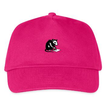 Ratte schreib StreetArt Stencil Banksy Style - Kinder Basecap - Fuchsia - Vorne
