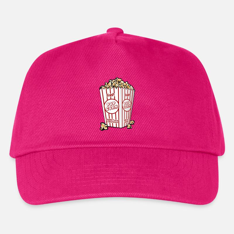 Popcorn. Geschenkidee - Kinder Basecap - Fuchsia