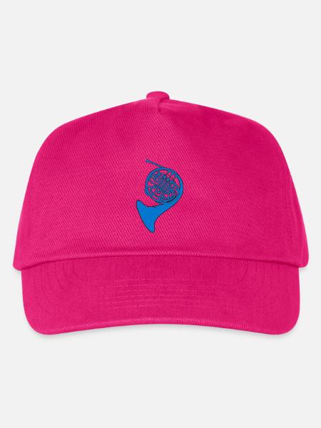 blue french horn - Kinder Basecap - Fuchsia