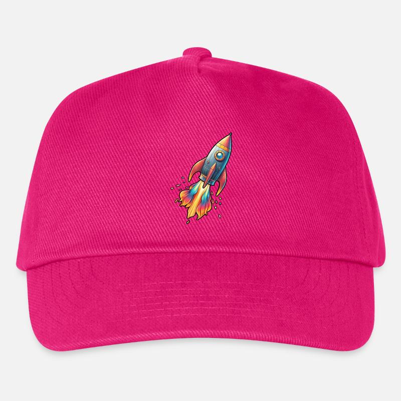 Farbenrakete mit Feuerfarben - Kinder Basecap - Fuchsia