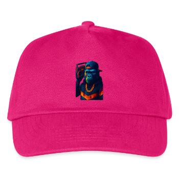 WPAP Style Animals - Gorilla Hip Hop Outfit Boombox - Kids’ Baseball Cap - fuchsia - Front