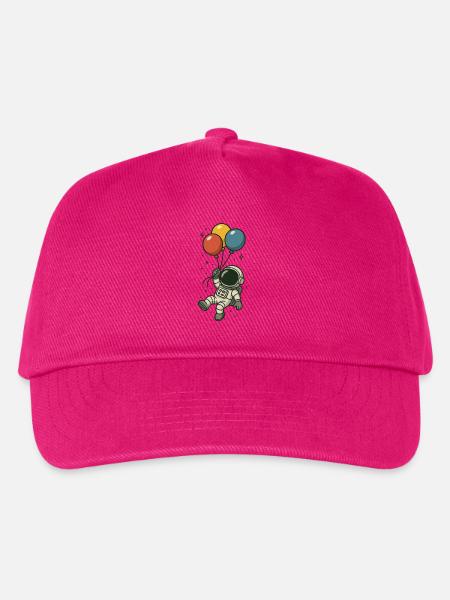 Astronaut mit Ballons - Kinder Basecap - Fuchsia