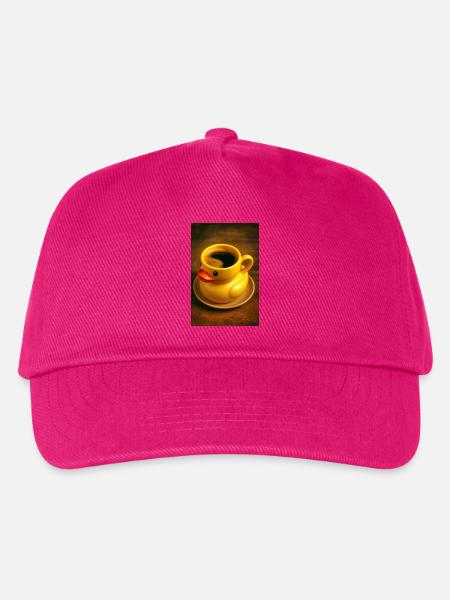 Badeente als Kaffeetasse - Kinder Basecap - Fuchsia