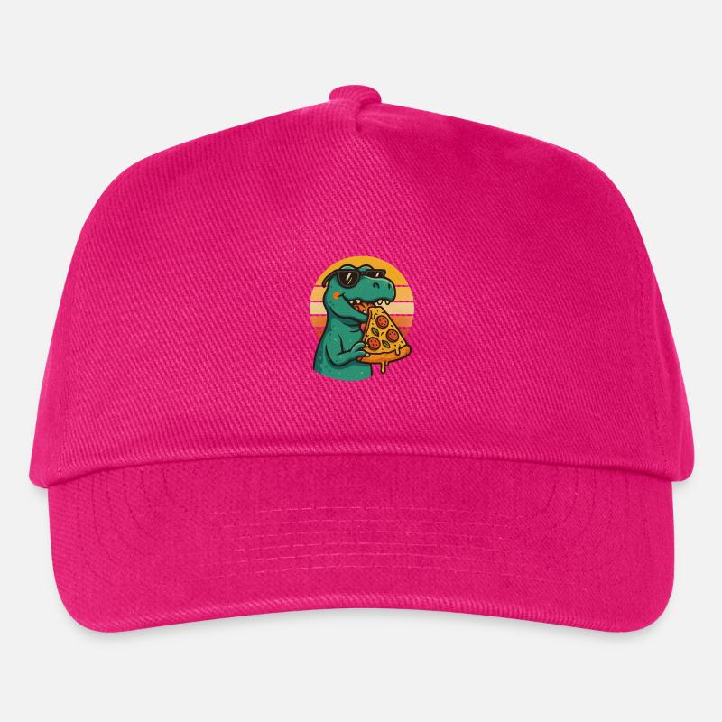 Pizza Saurus Retro - Kinder Basecap - Fuchsia