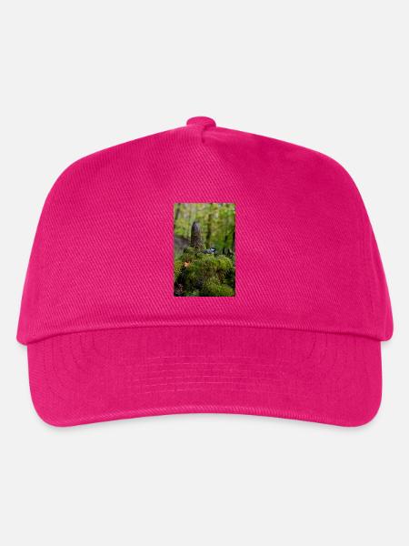 Moosiger Waldvogel In Ruhiger Lichtung - Kinder Basecap - Fuchsia