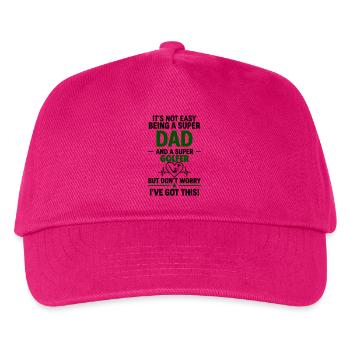 Herz + Golf – Super Papa Golfer - Kids’ Baseball Cap - fuchsia - Front