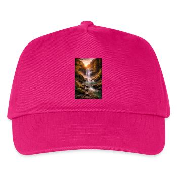 Waterfall in the evening sun - Kids’ Baseball Cap - fuchsia - Front