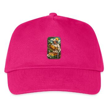 Vintage Imker-Honigbienenzüchter-Imker-T - Kinder Basecap - Fuchsia - Vorne