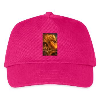 Mustangs im Canyonfluss bei Sonnenuntergang - Kinder Basecap - Fuchsia - Vorne