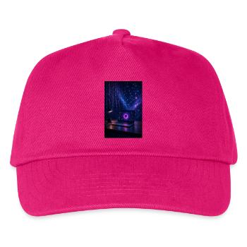 Der Code der Matrix: Zeit für die Nachteule - Kinder Basecap - Fuchsia - Vorne