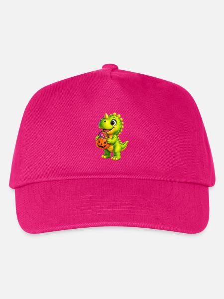 Halloween-Dino mit Zuckertüte - Kinder Basecap - Fuchsia
