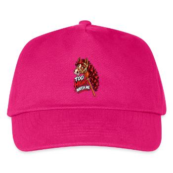 Hobby-Horsing-Sprung – Buntes Pferd - Kinder Basecap - Fuchsia - Vorne