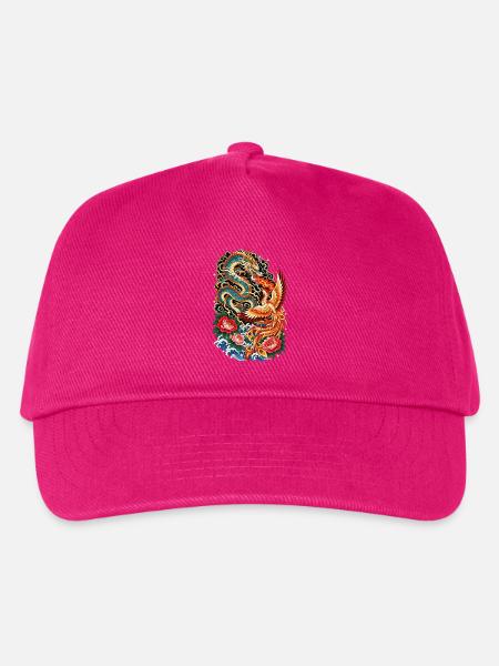 Drache und Phönix in Molten - Kinder Basecap - Fuchsia