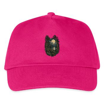 Mondlicht Waldwanderer im Nachtwald - Kinder Basecap - Fuchsia - Vorne
