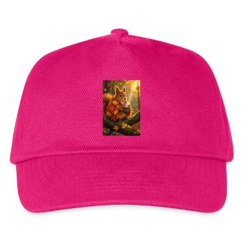 Herbstfreund Eichhörnchen mit Becher - Kinder Basecap - Fuchsia - Vorne