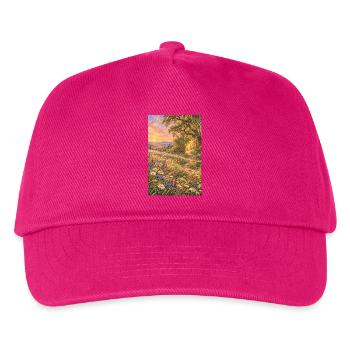 Wildblumen im goldenen Abendlicht - Kinder Basecap - Fuchsia - Vorne