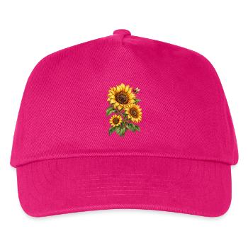 Sonnenblumen Gartenliebe - Kinder Basecap - Fuchsia - Vorne