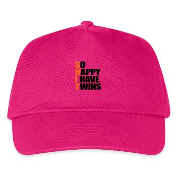 So glücklich, dass ich Zwillinge habe Lustige Schwangerschaft Mutterschaft - Kinder Basecap - Fuchsia - Vorne