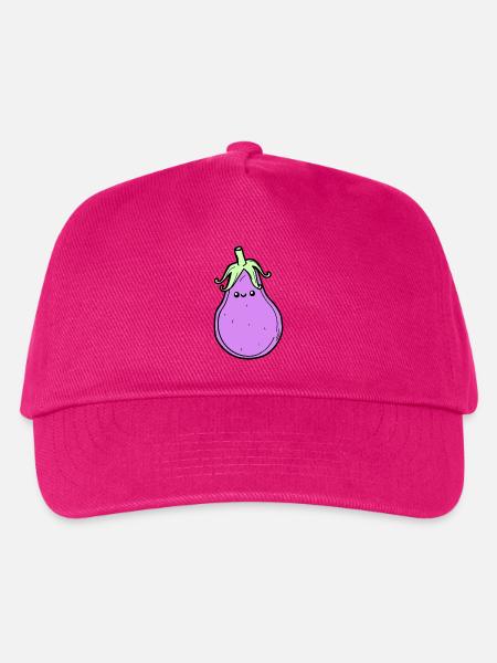 Eggy Eggplant - Kinder Basecap - Fuchsia