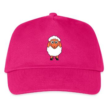 Schaf Baby Steht Süß Niedlich Lamm Kind Cool Comic - Kinder Basecap - Fuchsia - Vorne