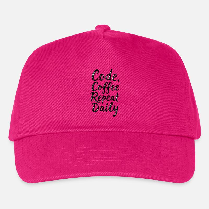 Code Sleep Debug Repeat Programmer Shirt - Casquette de baseball Enfant - fuchsia