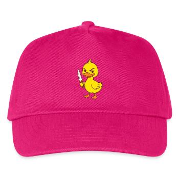 Baby Ente mit Messer - Kinder Basecap - Fuchsia - Vorne