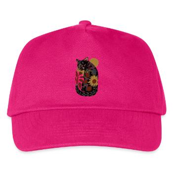 SONNENBLUMENKATZE - Kinder Basecap - Fuchsia - Vorne