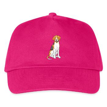 Sitting foxhound - Kids’ Baseball Cap - fuchsia - Front