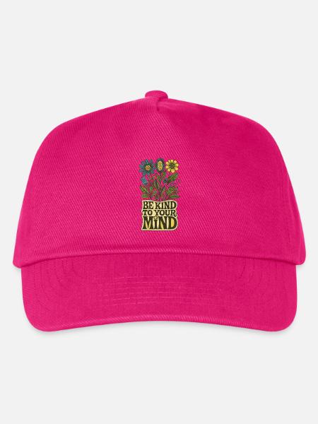 Seien Sie nett zu Ihrem Geist Blumenkunst - Kinder Basecap - Fuchsia