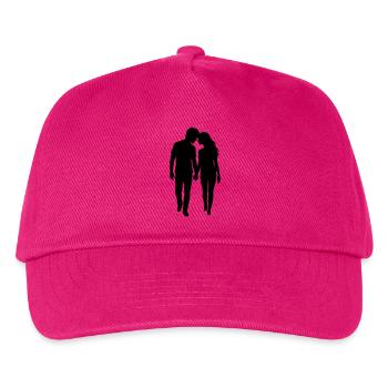 Couple Silhouette Love Romance Valentine's Day Boyfriend - Kids’ Baseball Cap - fuchsia - Front
